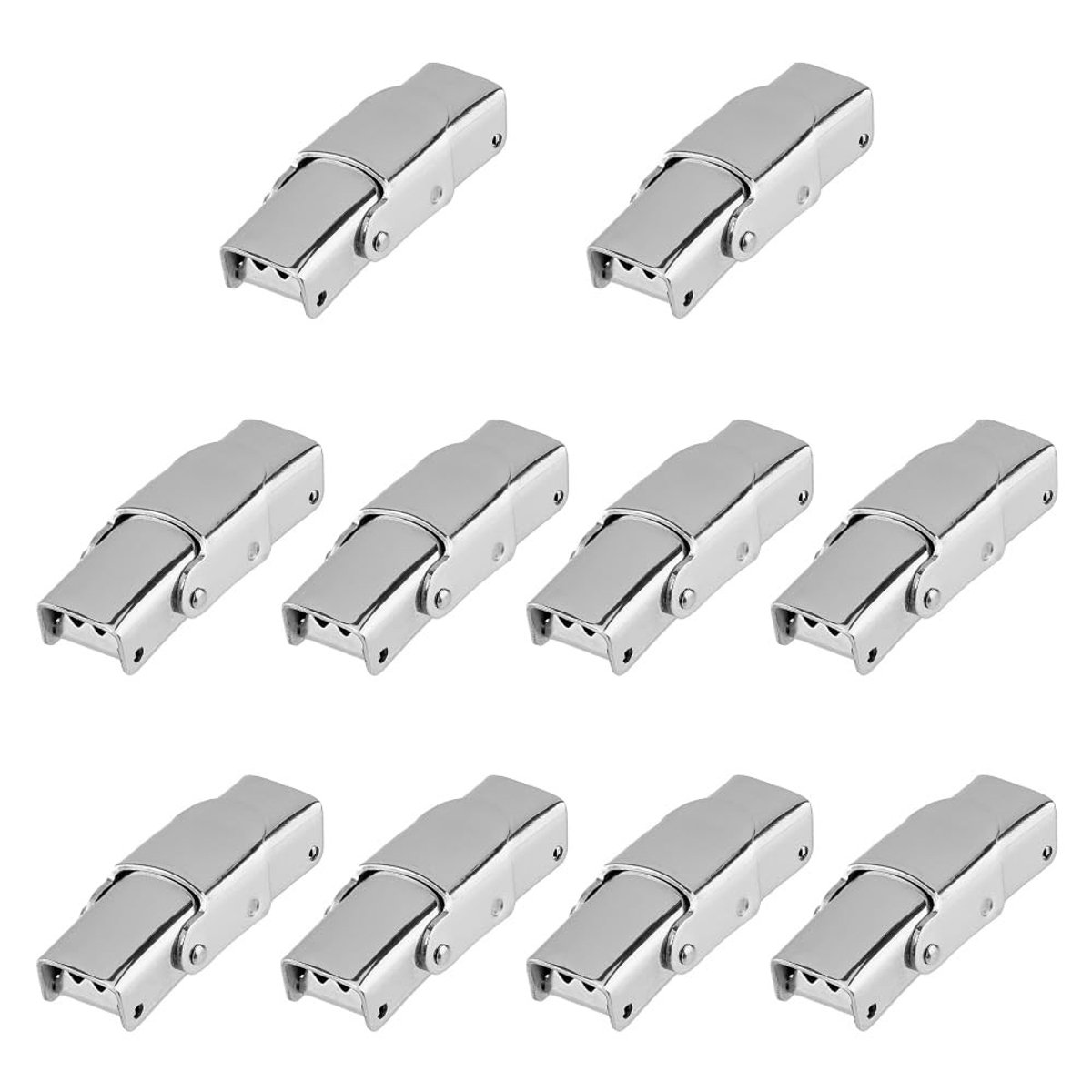 Dailygoods- Horlogegesp Rechthoekig Ontwerp - 10Pcs Horlogeband Sluitingen - Roestvrij Staal - Vervangingssluitingen - Veiligheid - Voor DIY Armband Sieraden Maken