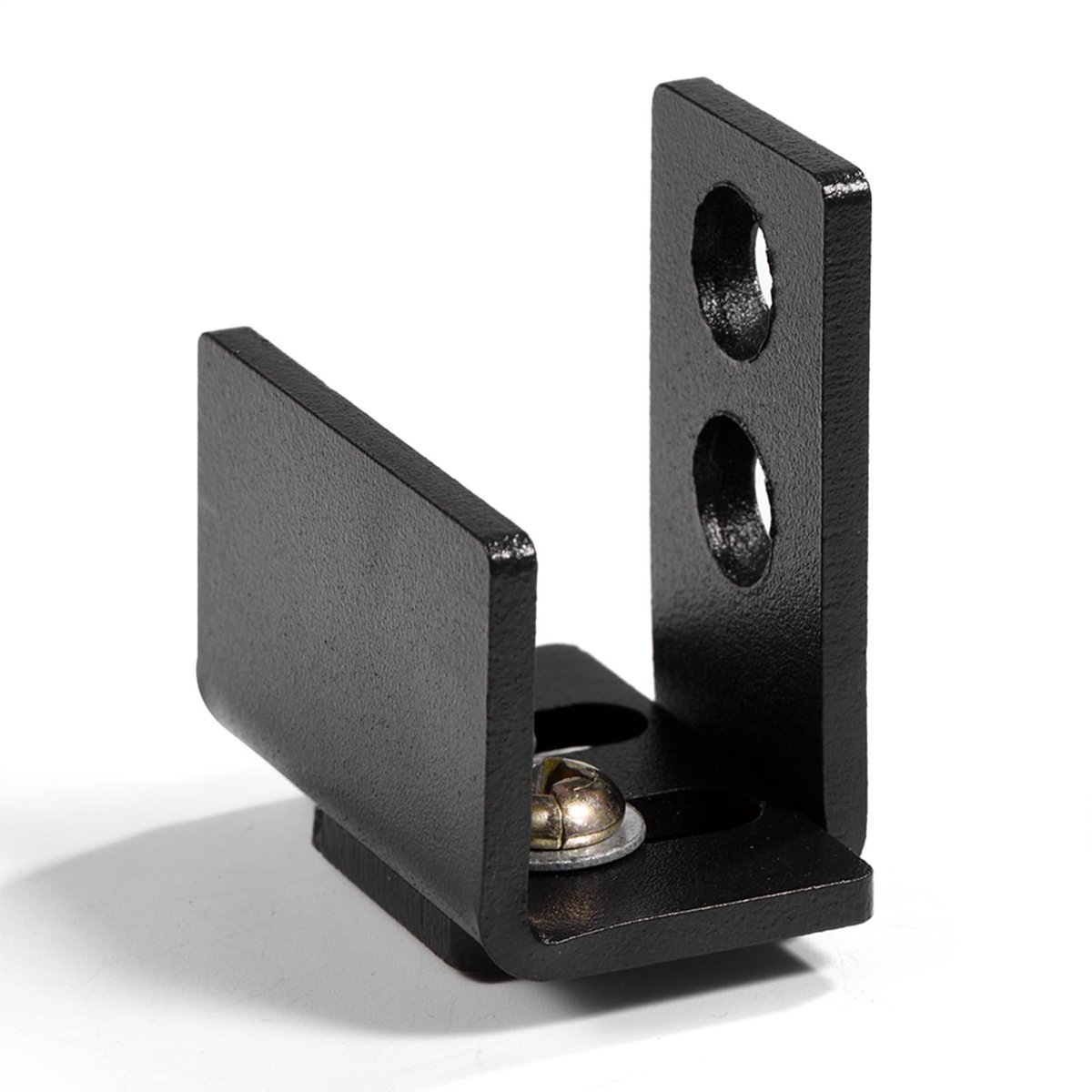 Dailygoods- Vloergeleider Hoogwaardige Stalen Hardware - Schuifdeur Bevestiging - Onderkant Muurmontage - Voorkomt Zwaaien - Geschikt voor Deurdiktes 1-1/3 inch - Schuifdeurgeleider
