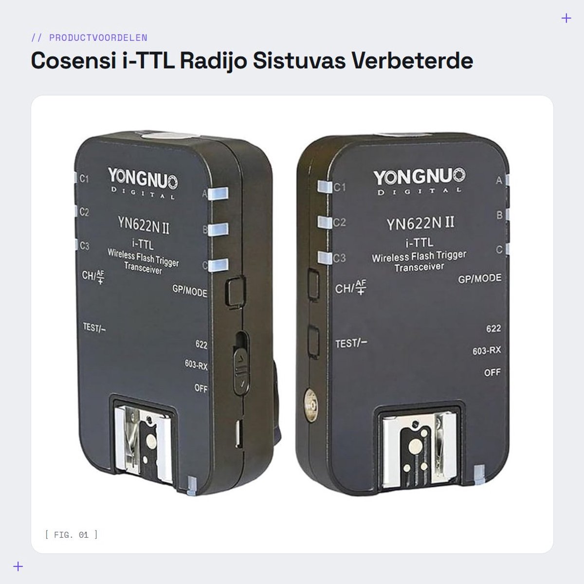 Dailygoods - i-TTL Radijo Sistuvas - Verbeterde Communicatiefuncties - Draagbaar en Lichtgewicht - Geschikt voor Nikon - Upgrade Versie YN-622N II - P...