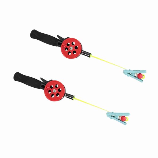 Dailygoods- Krabbenvisserij Hengel - 4,5M Nylon Lijn - Kindvriendelijk - Compact Ontwerp - Vismolen - Geschikt voor Garnalen/Krab - Vishengel van Dailygoods — afbeelding 3