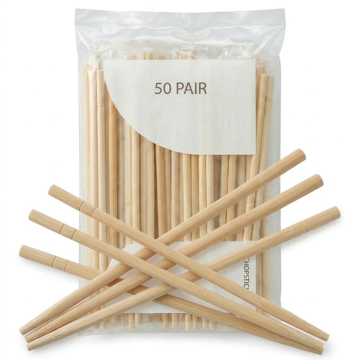 Dailygoods- Eetstokjes 50 Paar - 19,5 cm - Houten Eetstokjes - Voor Sushi/Ramen - Lichtgewicht - Gripvast - Voor Dagelijks Gebruik - Sushi Stokjes