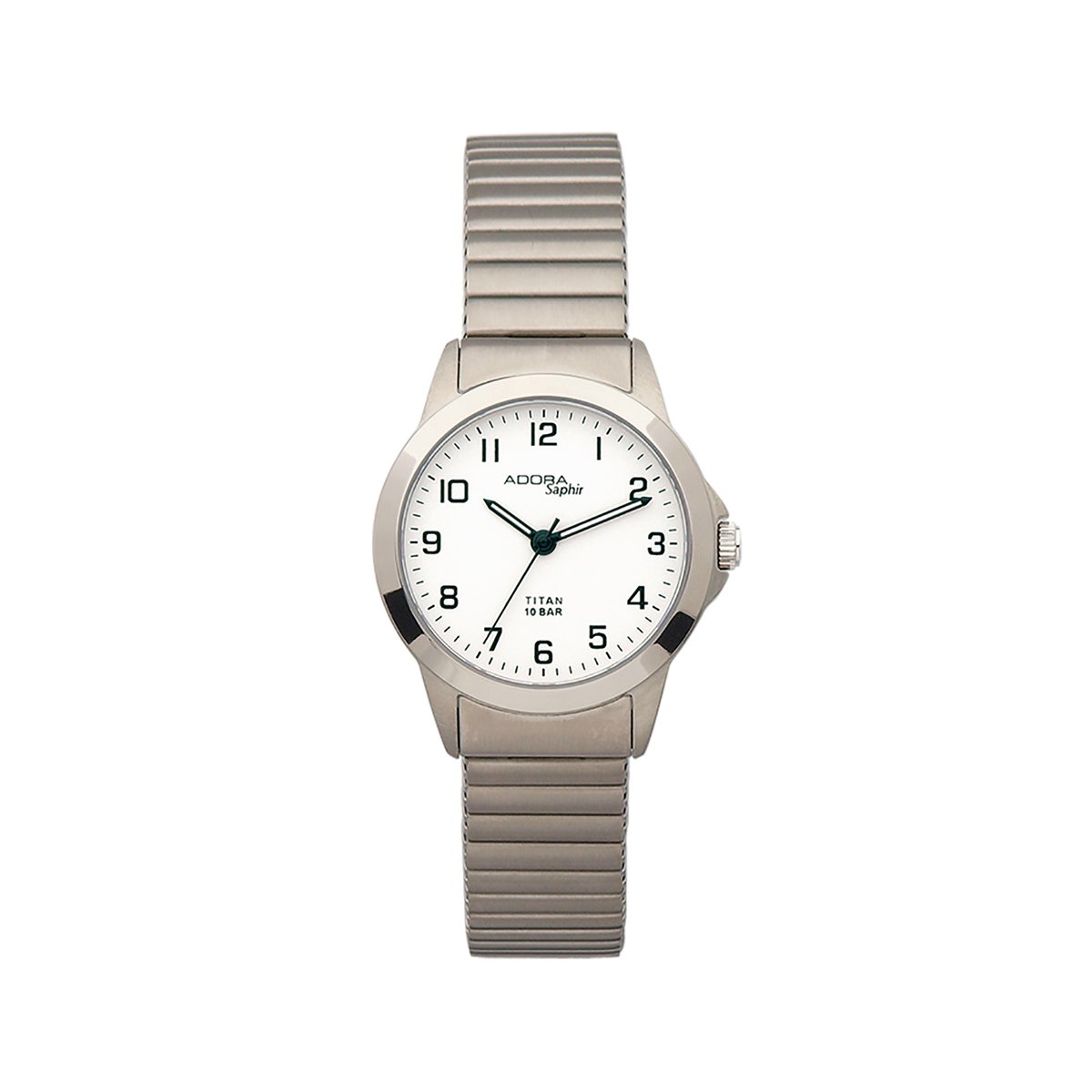 Adore horloge van Saphir volledig titanium-zilverkleurig,AS4147