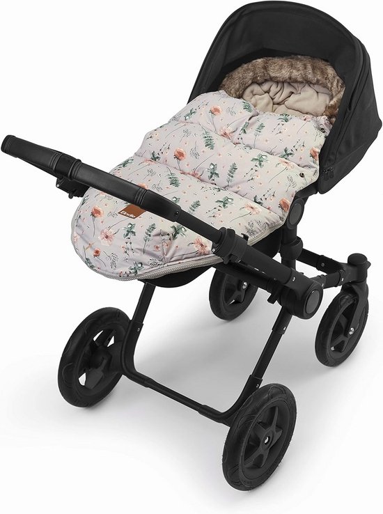 Winter voetenzak - Baby slaapzak - Warmte voor baby - Water- en windafstotend - 75 x 100 cm - Bloemenprint — afbeelding 2