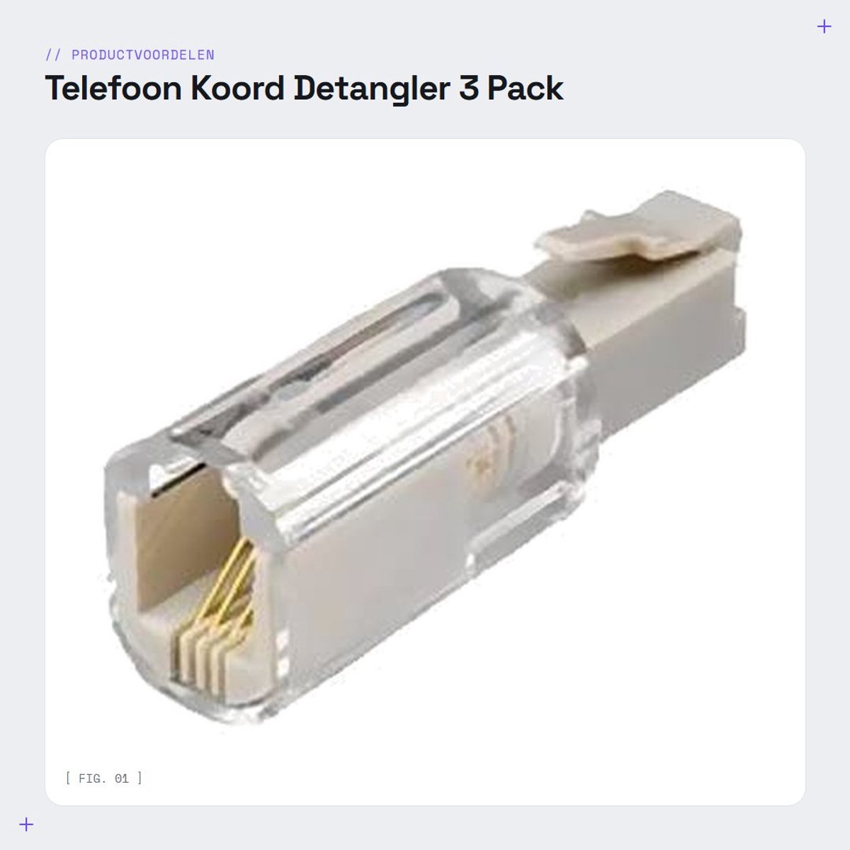 Dailygoods- Telefoonkoord Detangler - Voorkomt knopen - Geschikt voor RJ11 - Eenvoudig te installeren - Hoge kwaliteit - Draait automatisch - Handsetkoord