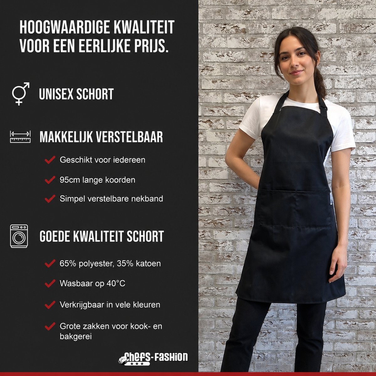 Chefs Chefs Fashion Keukenschort - afbeelding 2