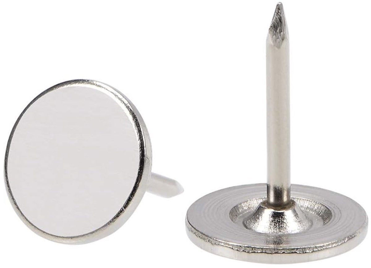 Dailygoods- Pushpinnen 150 stuks - Zwaar belastbare duimspijkers - Platte kop - Decoratieve stofferingspijkers - Duurzaam metaal - Klassiek brons