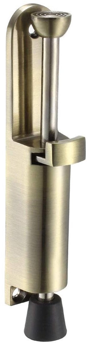 Dailygoods- Deurstopper Veerbelast - Duurzaam Zinklegering - Afstand 0-45 mm - Basisdiameter 20 mm - Slank Ontwerp - Inclusief Bevestigingsschroeven - Deurstoppers