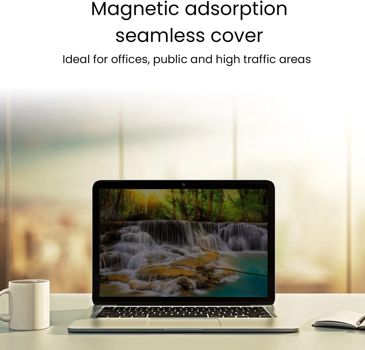 Dailygoods- Laptopschermbeschermer 15,4 Inch - Privacy Filter - Anti-blauwlichtfilter - Magnetische Adsorptie - Naadloze Afdekking - Huisdier Materiaal - Privacyfilter