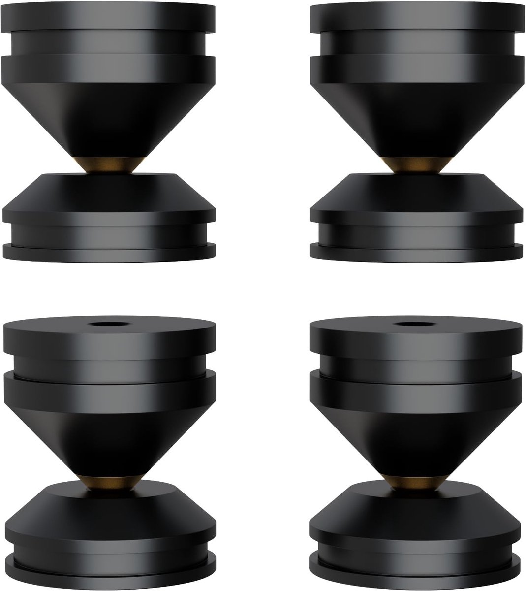 Hifi speaker isolatie spikes van aluminium, 27 x 24 mm, schokabsorberende pads voor optimale geluidskwaliteit en trillingsdemping