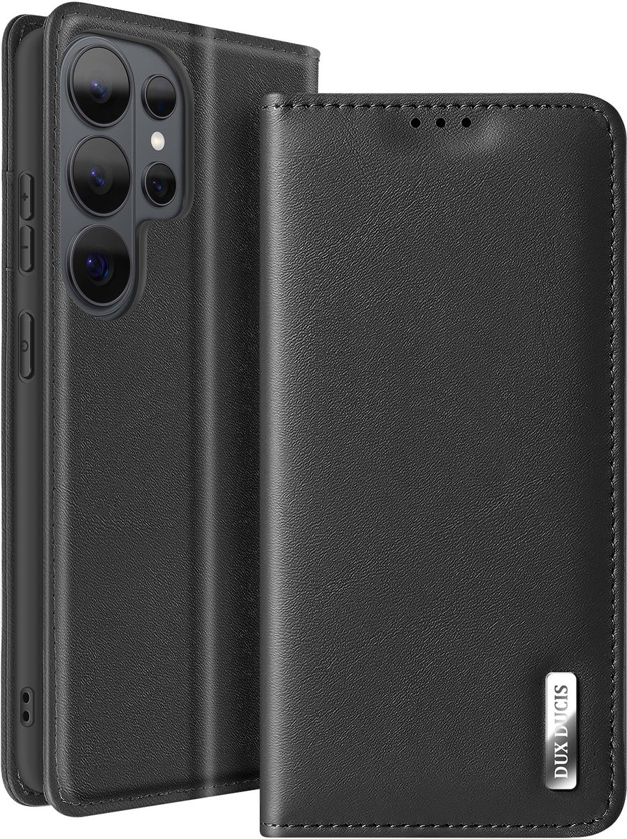 Dux Ducis, Portemonneehoesje Geschikt voor Samsung Galaxy S26 Ultra Anti-RFID Compatibel Draadloos Opladen Qi, Zwart