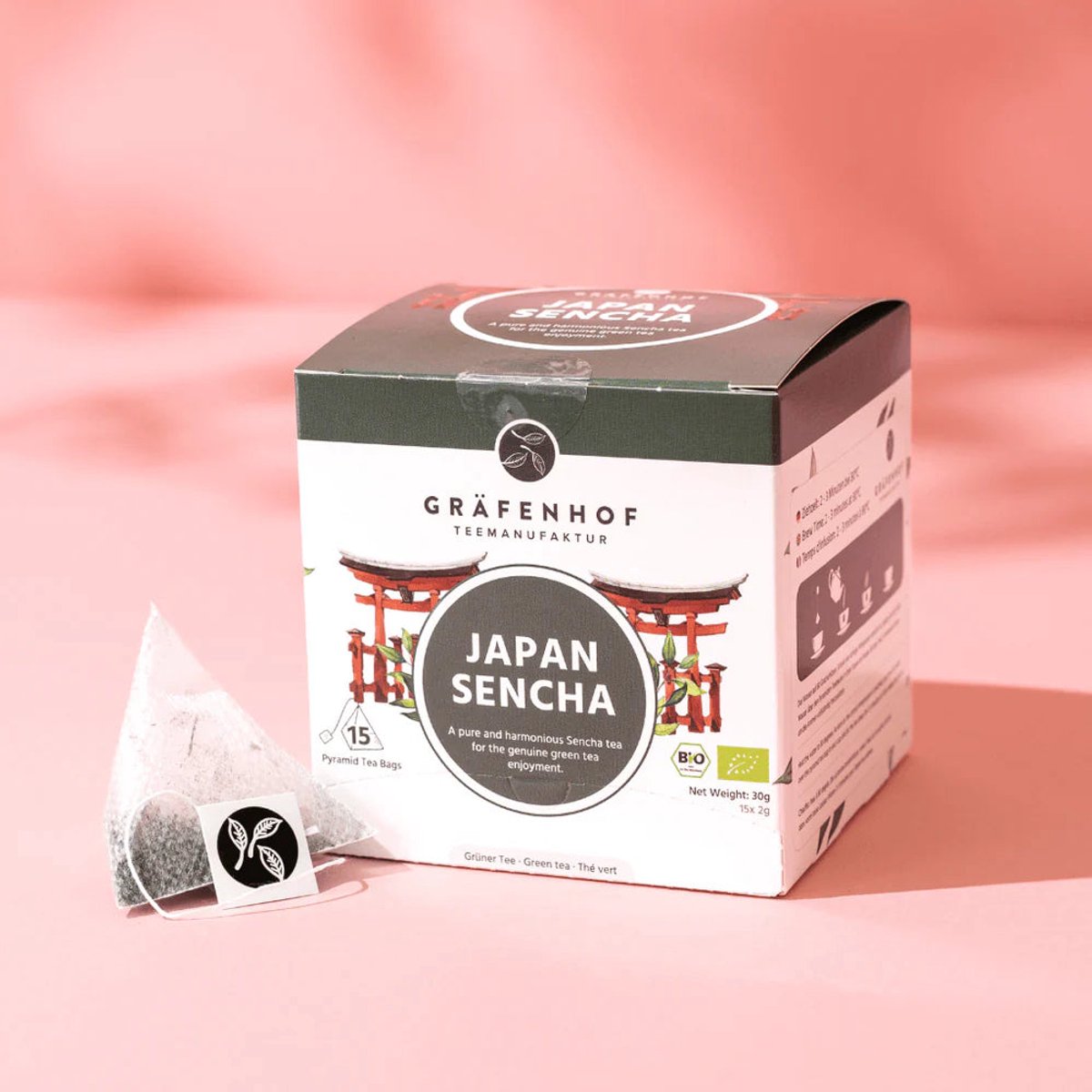 Tuana Kruiden - Bio Japanse Sencha Thee, 15 Piramidezakjes - VERP007
