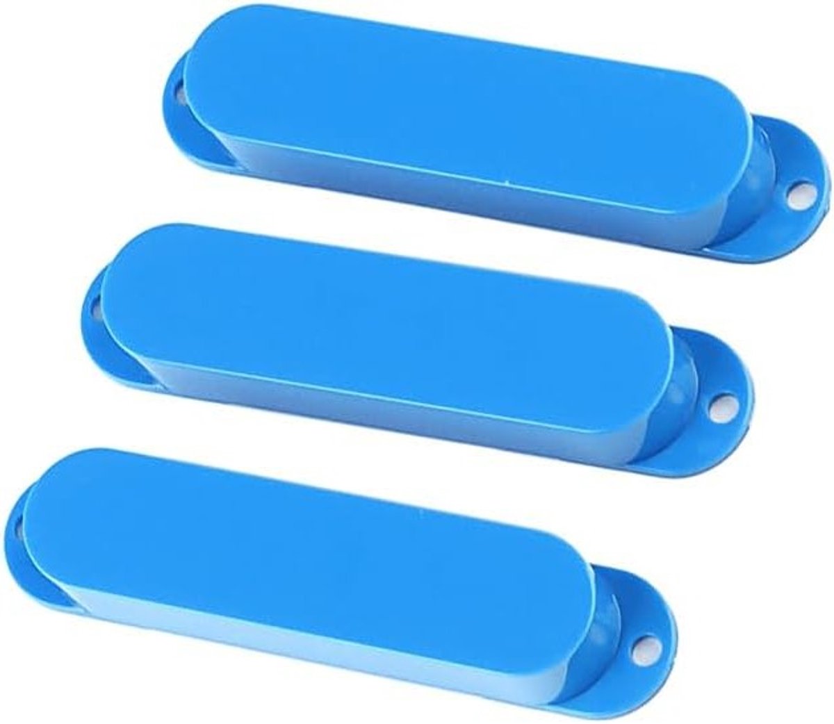 Set van 3 Gesloten Plastic Covers voor Single Coil Gitaarpickups - Accessoires voor Elektrische Gitaren, Fender Compatibel, Bescherming en Stijl