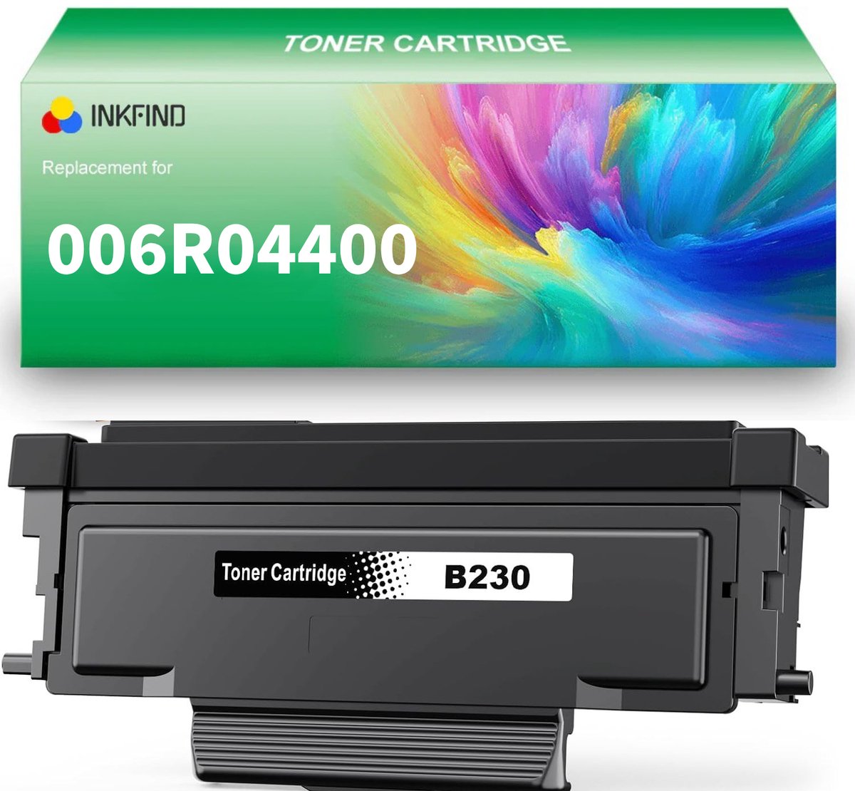 INKFIND 006R04400 Zwart tonercartridge compatibel met Xerox 006R04400 Zwart geschikt voor Xerox B230/B225/B235 - 1-pack Zwart