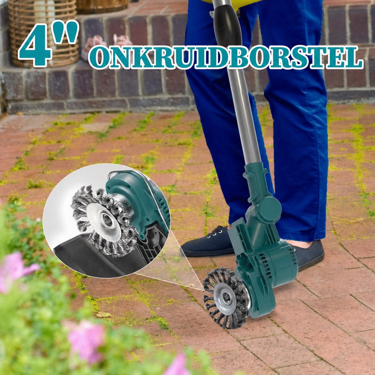 Elektrische Grastrimmer - 750W Accu Grasmaaier & 4-in-1 Trimmer met 2x 4000mAh Accu + Lader - Borstelloze Motor, 4-in-1 Multifunctioneel, Verstelbaar – foto 7