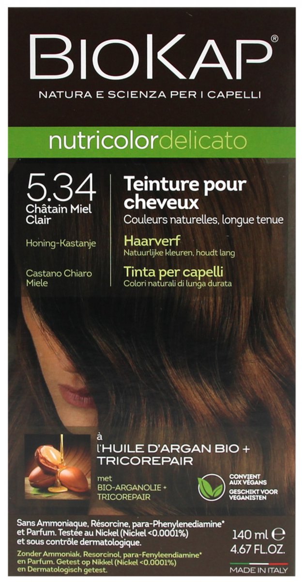Biokap Nutricolor Delicato Permanente Kleurstof (Kleuren : Kastanje)