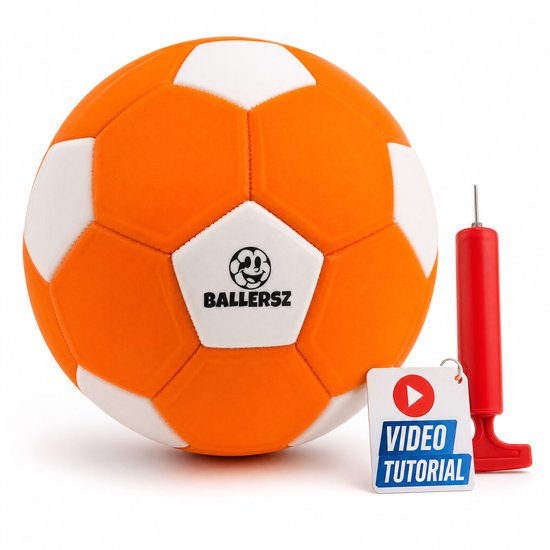 Ballersz Curve bal - Inclusief trainingsvideos en pomp - Maat 5 - Voetbal spullen- Trainingsmateriaal - Ballen