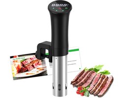 VH Supplies® Sous Vide Stick - Slow Cooker - Precision Cooker - tot 92°C - 770W - Zwart/RVS