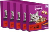 Whiskas Kattenbrokken - Adult 1+ Rund - doos 5x800g