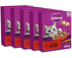 Whiskas Kattenbrokken - Adult 1+ Rund - doos 5x800g
