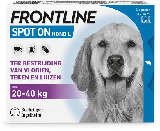 Frontline Frontline Spot-On Hond L - Apotheek - 2.68 ml 3 pip 20-40 Kg L