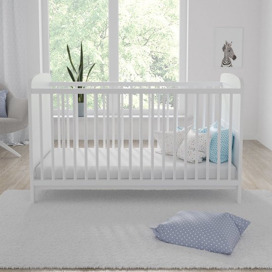 Love For Sleep MADDOX Meegroeibed 3-in-1 - Ledikant 70x140 cm - Wit - Babybed ombouwbaar tot Peuterbed en Kinderbank