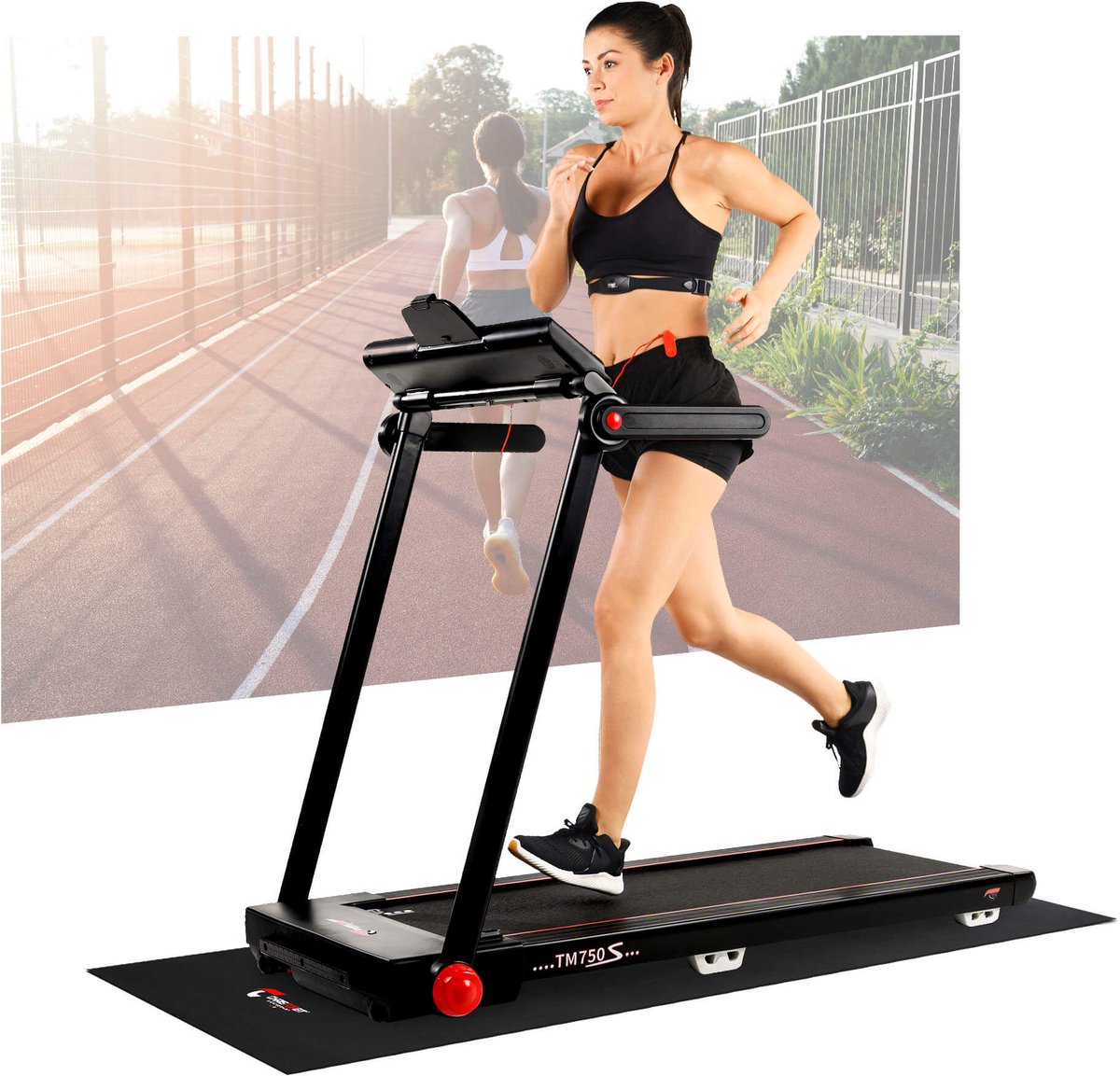 Loopband inklapbaar met motor – TM 750S – 1,5 PK – tot 14 km/u – LED display – voor thuis fitness