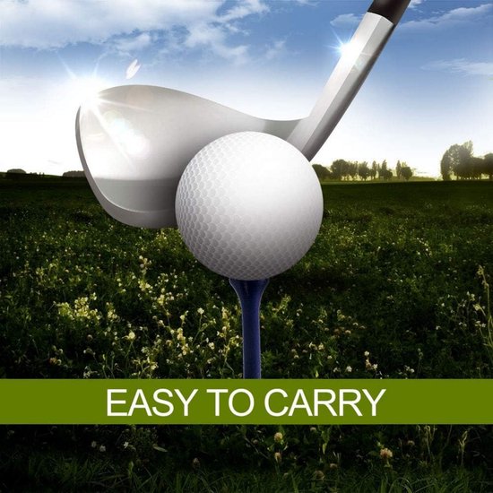 Professionele houten golftees (verpakking van 100) - Verkrijgbaar in diverse kleuren en maten - Hoge golftees - Vermindert zijspin en wrijving - Houten tee-houders - Tee-pegs van Merkloos — afbeelding 4