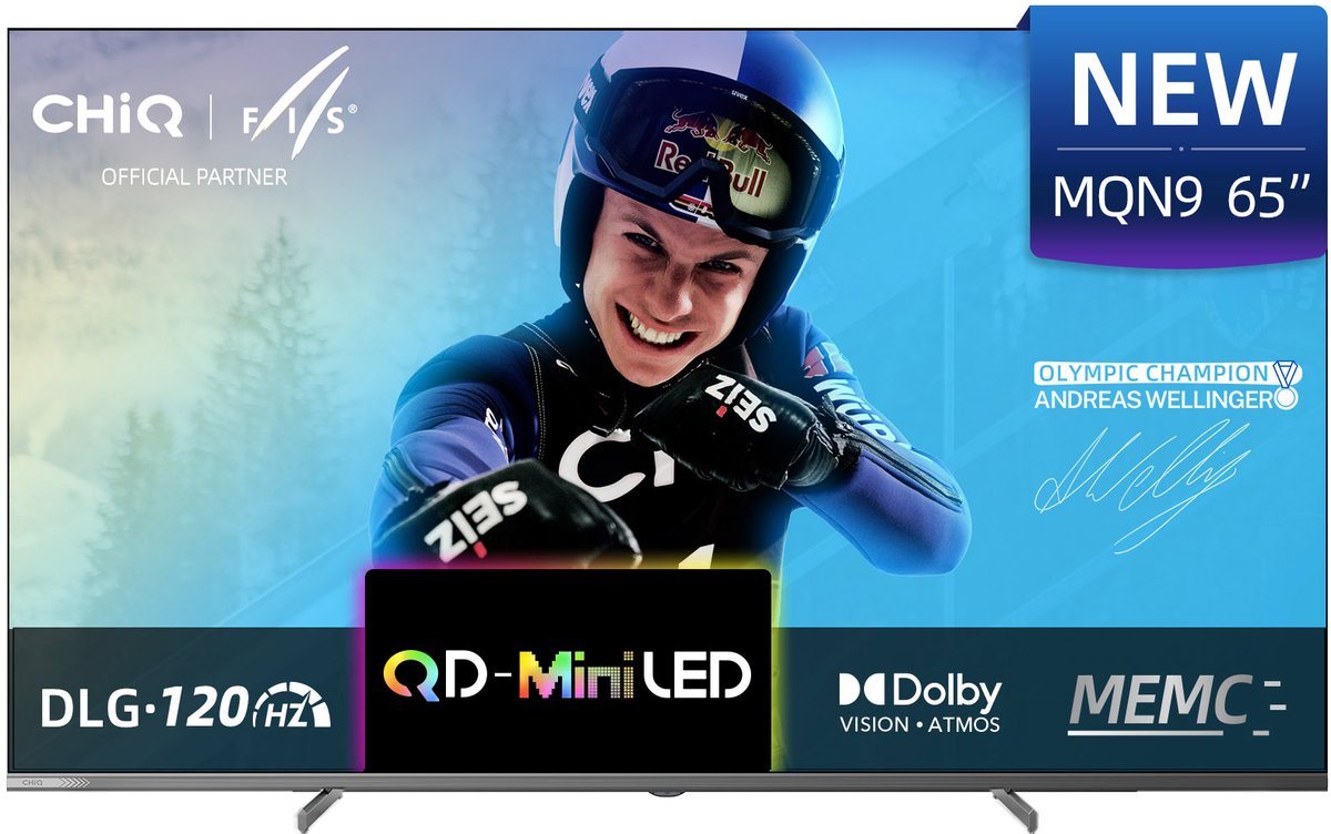 CHiQ M65QN9G - Smart TV 65 Inch - 4K Mini LED - QLED Smart TV - Google TV 5.0 - Dolby Vision - 2025