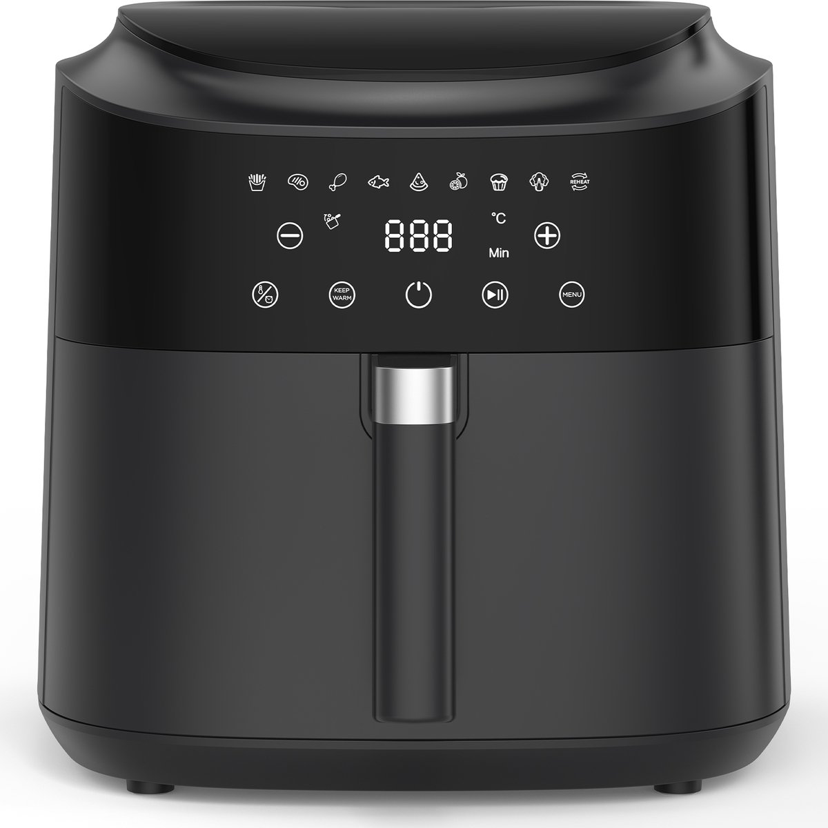 AIMASON AF80D10 - 9L XXL Airfryer - Digitale Energiezuinig en met weinig olie Heteluchtfriteuse - 2350W Snel Koken - 9-in-1 - Schudherinnering - Warmhoudfunctie - Metalen Binnenkant