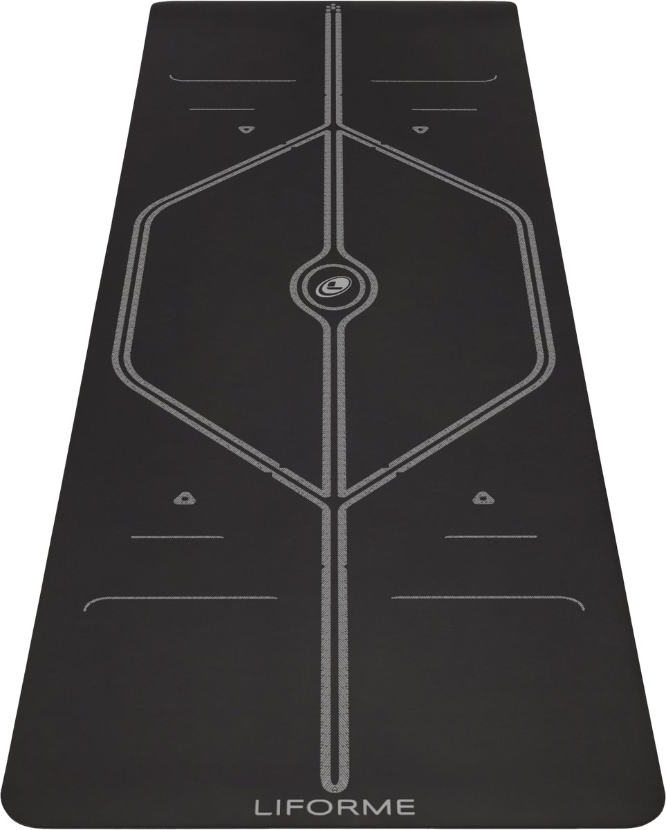 Liforme Mat - Black - XL (incl. tas) 210 x 70 x 0,42 cm - 3,5 kg