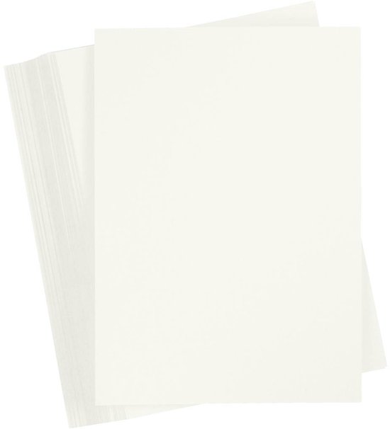 Wit Karton 180 Grams – Ivoorkleurig A4 Karton – Hobbykarton – Stevig Papier – A4 Papier 180 grams – Knutselpapier Knutselkarton – 21×29,7 cm – 100 Vellen