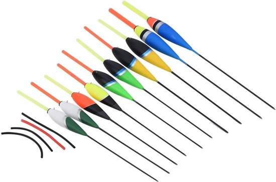Shopcentral - Vissen - Kleurige Dobbers - Hooggevoelig en Duurzaam - Random Kleur - Visspullen - Voor Zoetwatervissen - 10 Stuks van Merkloos — afbeelding 5