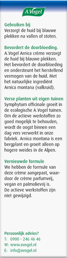 A.Vogel Arnica crème - Bij blauwe plekken - 30 gr