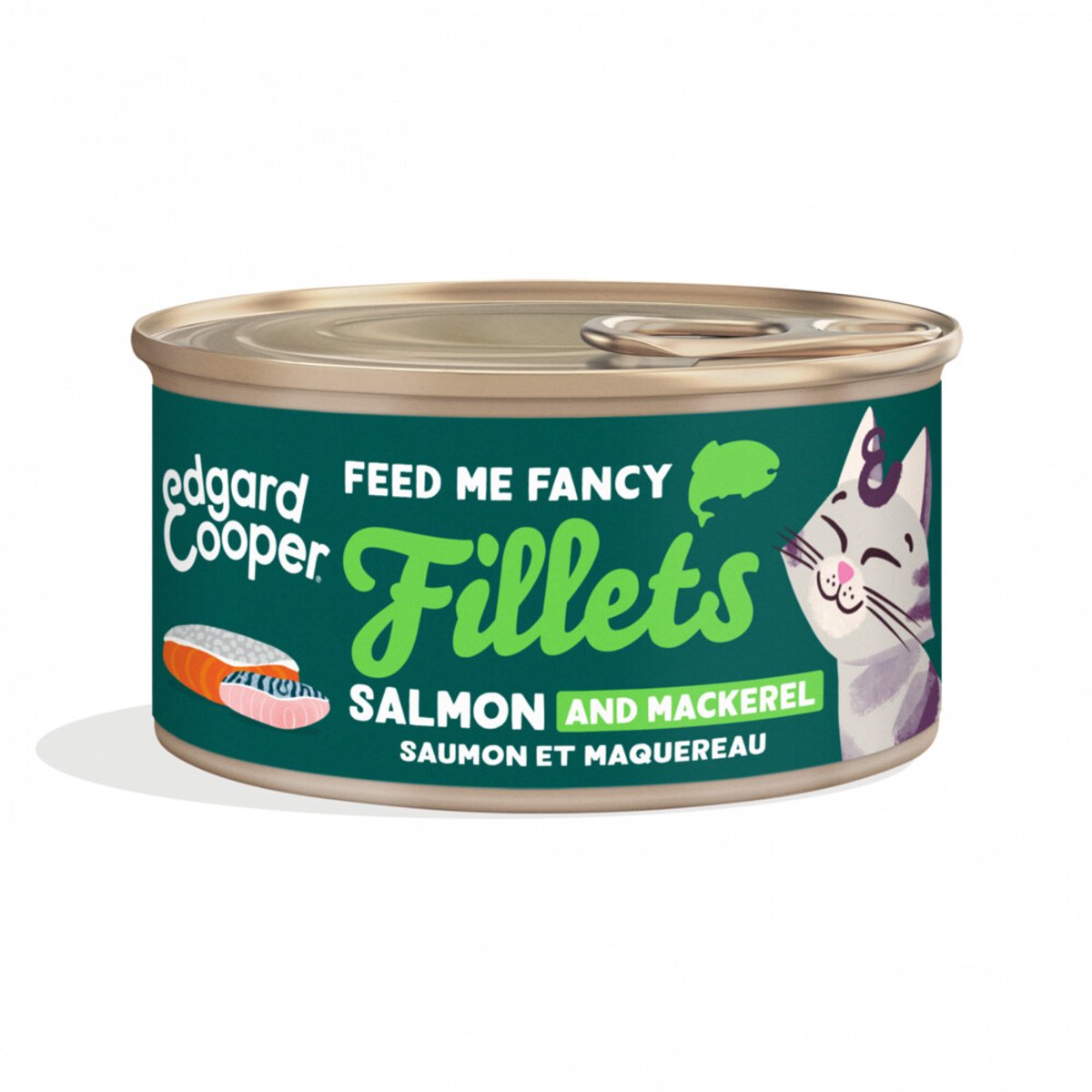 Edgard & Cooper Edgard & Cooper Kattenvoer Fillets Zalm & Makreel - 24 x 70 gr - Voordeelverpakking