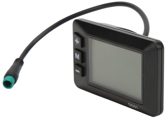 Display voor elektrische fiets, 36V/48V, LCD GD01-display, waterdichte 5-pins connector, geschikt voor sturen met een diameter van 22,2 mm. van Merkloos — afbeelding 2
