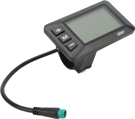 Display voor elektrische fiets, 36V/48V, LCD GD01-display, waterdichte 5-pins connector, geschikt voor sturen met een diameter van 22,2 mm. van Merkloos — afbeelding 3