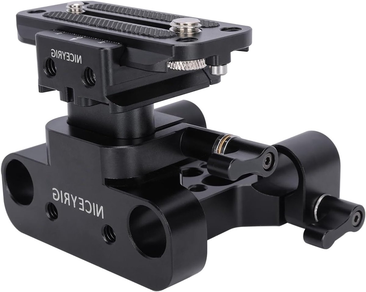 Base Plate met Arca Lifting 29mm Hoofd, 15mm Rod Rail Klem en Meerdere Schroefgaten voor Camera Stabilisatie en Professioneel Gebruik