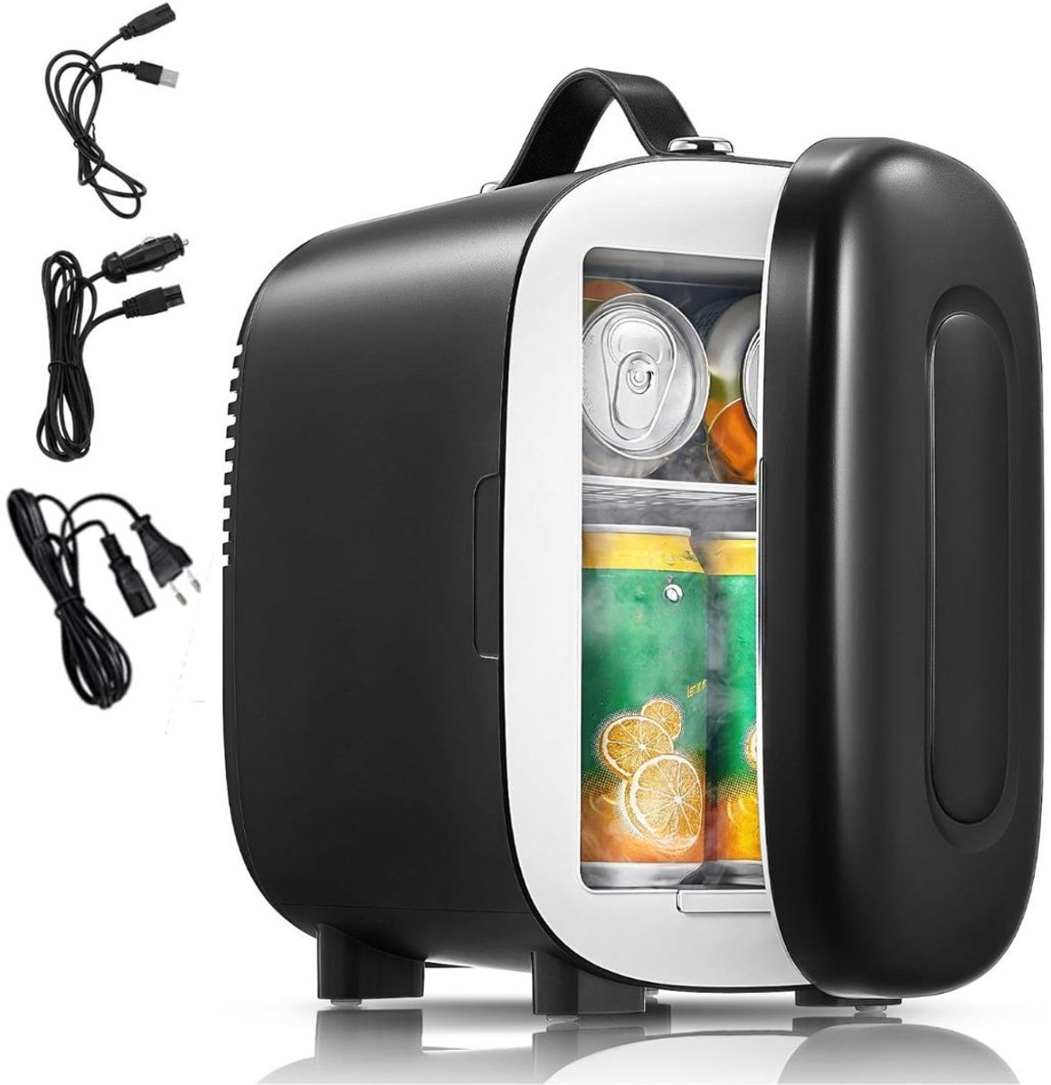 KAD® Mini Fridge - Fridge - Mini Koelkasten - Zwart - 27cm x 16cm x 23cm