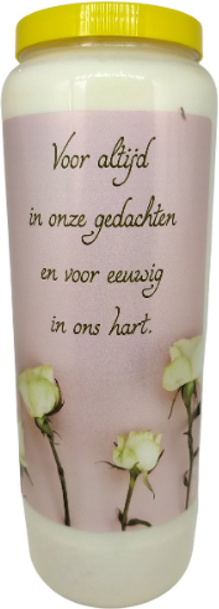 noveenkaars Gedachte - 9 dagen brander - set van 5 stuks Wit