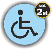WC deur sticker Rolstoel set 2 stuks