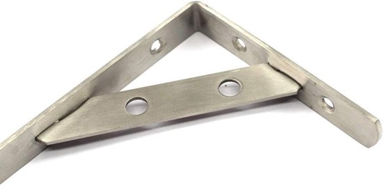Zware Hoeksteunen voor Planken 155x105mm - Verwijderbare RVS Steunen met Schroeven - Ideaal voor Wandmontage en Verbeterde Stabiliteit (Set van 2) — afbeelding 4