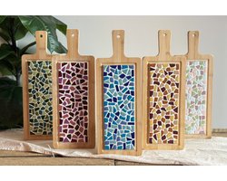 DIY Mozaïek Borrelplank Blauw - Hobbypakket - Knutselpakket voor volwassenen - Little Creations