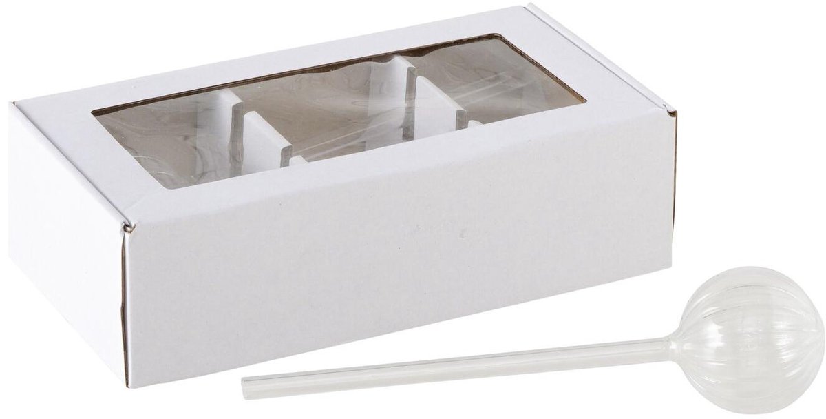Boltze Planten Waterdruppelaar - set 2x stuks - glas - kunststof - 24 cm - planten water geven - druppelsysteem