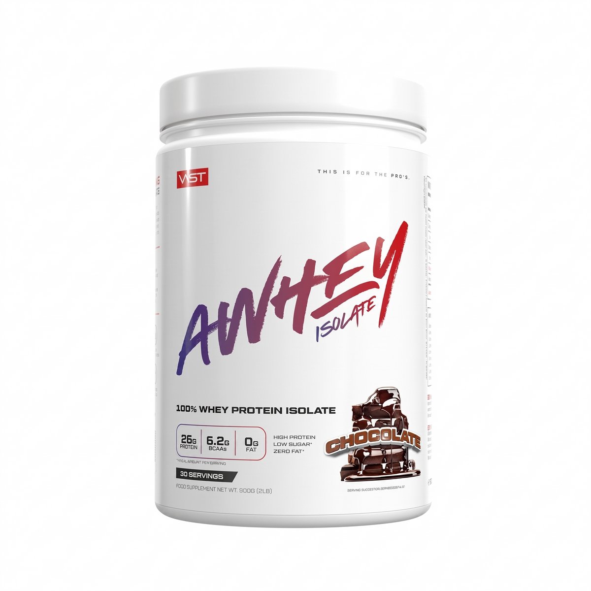 VAST AWhey Isolate (900g) Chocolate - Eiwitten - Wei-eiwit isolaat
