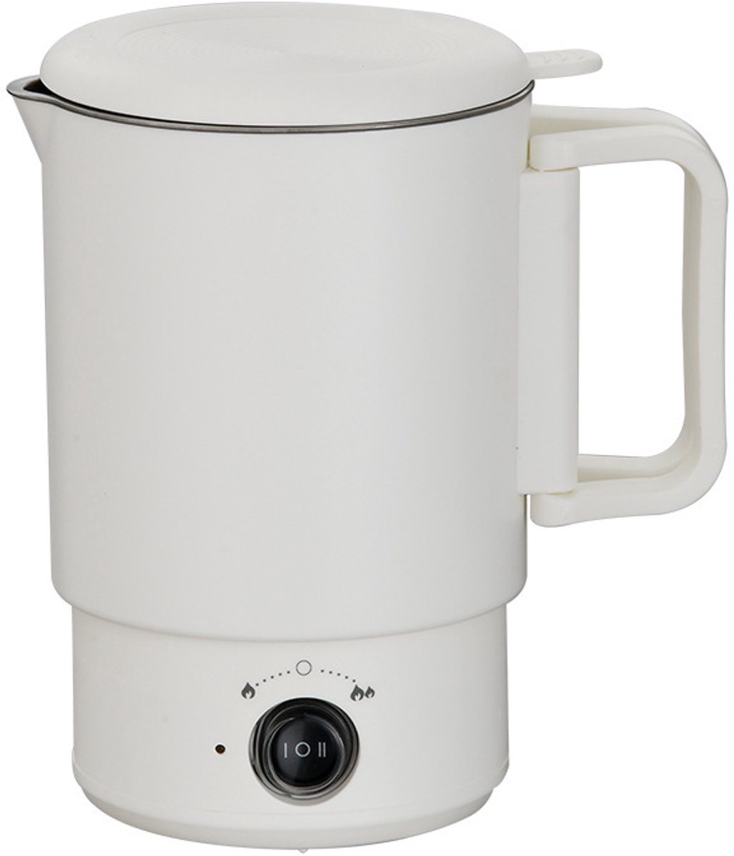 carmdering - Waxsmelter - Wasverwarmer - Kaarsenmaker - 800 ml, roestvrij staal, 0-300°C - 2 vermogensstanden (300-600W) - Werkt op 3x AAA batterijen - Voor kaarsen, verzegelingswas, zeep en chocolade - Compact en draagbaar
