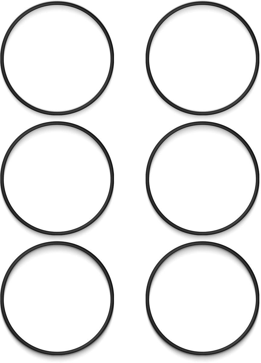 aladdien - O-Ring - Waterfilter Vervanging - Zwart - 6st O-Ringen - Geschikt voor GE - Voor Hele Huis Filtratie - 14 cm