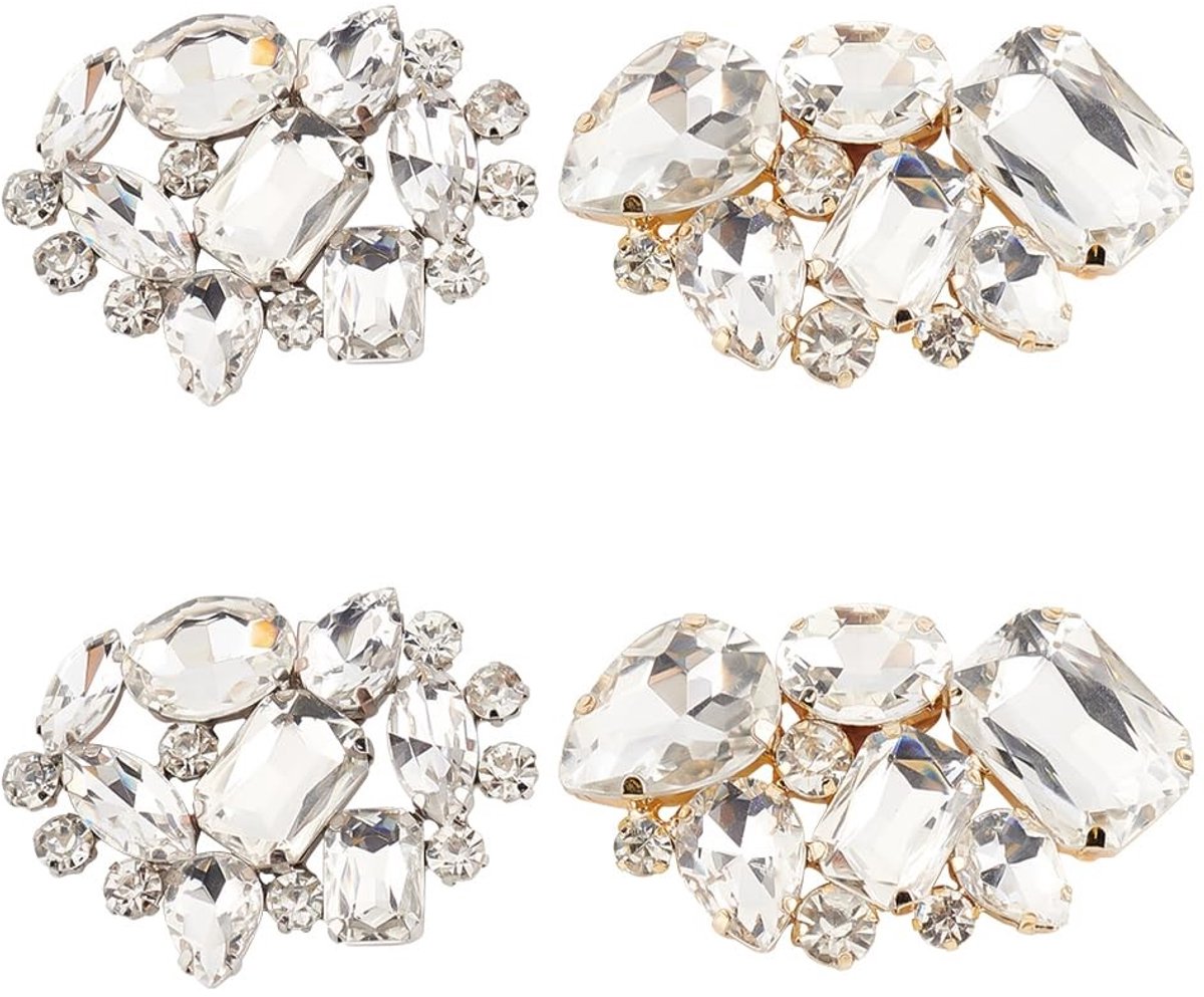 ONF3 - Decoratieve Schoen Clip - Charm Schoen Gesp - Strass Ontwerp - Gemengde kleur - Verwijderbare Schoenveter Gesp - Bruidsmode - Schoen Clips