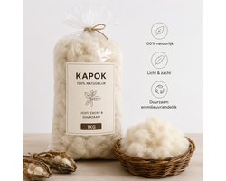 Kapok vulling 1KG - Kussenvulling - navulling - natuurlijke vulling - Organische vulling - Natuurproduct - kapokvulling