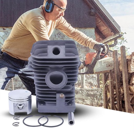 Cilinderzuigerset van 40 mm geschikt voor Stihl MS210 021 MS 210, inclusief naaldlager en bougie. Vervangende onderdeelnummers: 1133020 1216 11230201216 — afbeelding 2
