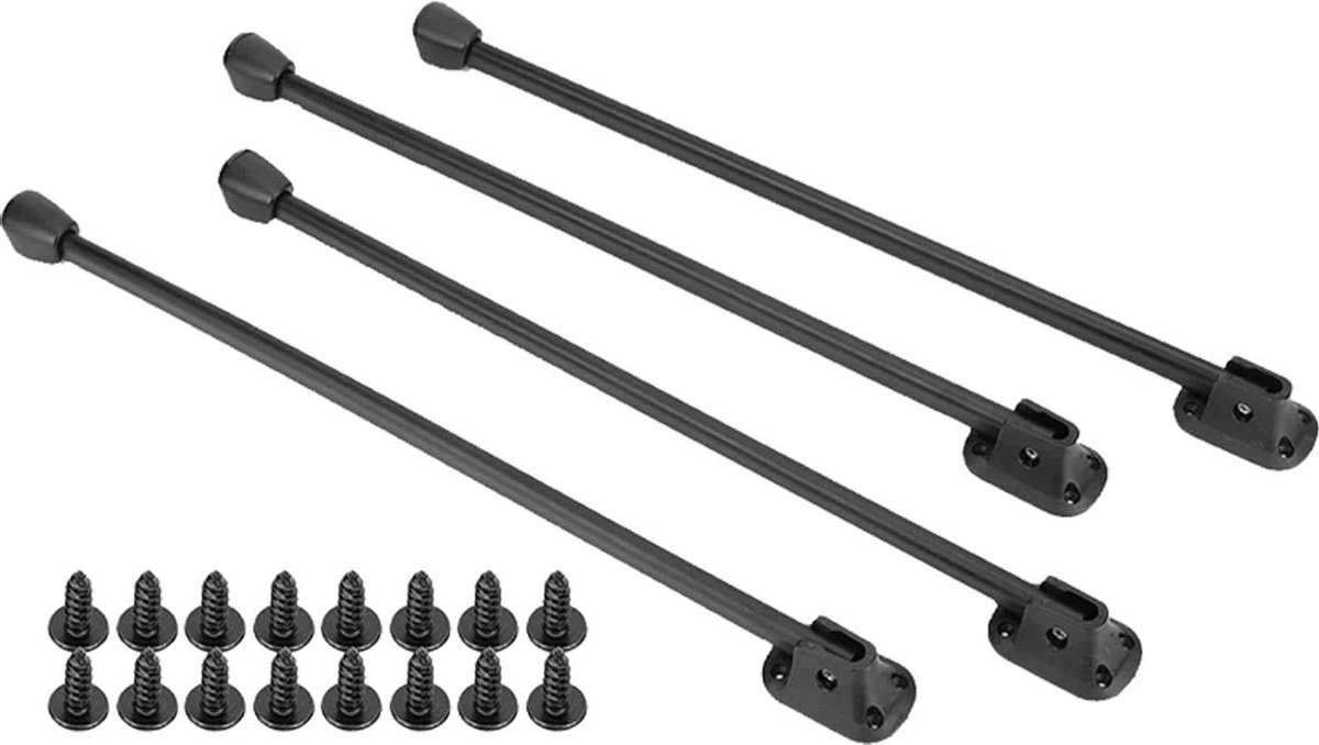 Metalen Tafelpoten - Klaptafel Onderstel - Meubels Maken - Inklapbaar Ontwerp - Set van 4 - Zwart